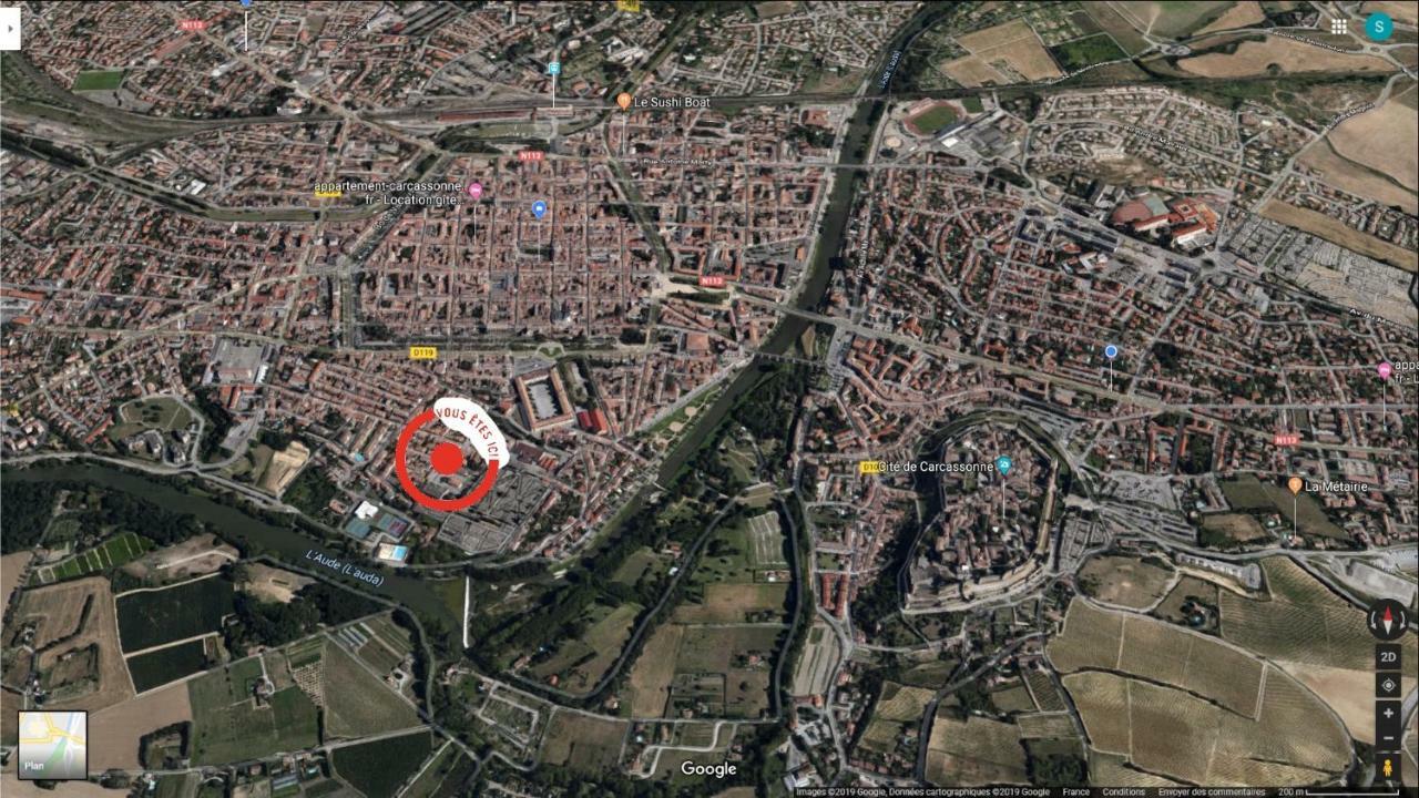 Appartement Calme Et Spacieux, Cite Et Ville A Pied, Wifi, 2 Chambres, 3 Lits การ์กาซอน ภายนอก รูปภาพ